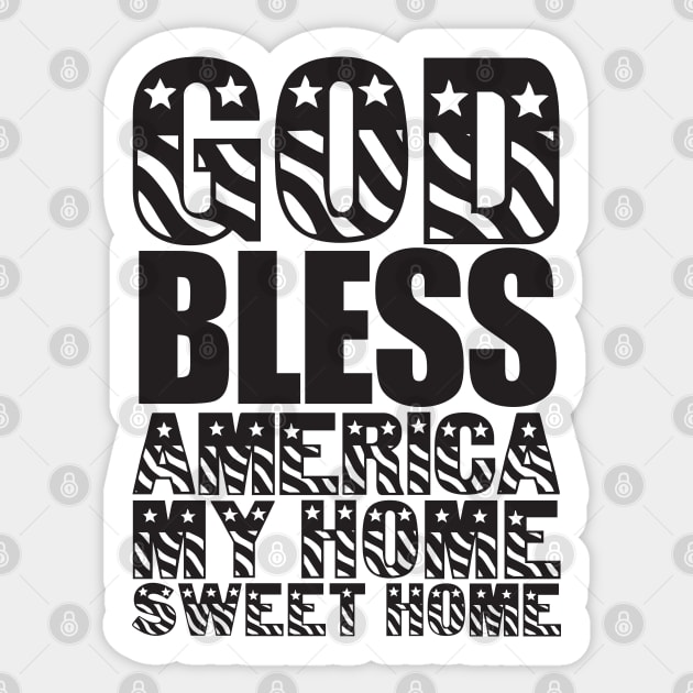 GOD BLESS AMERICA Sticker by Plushism